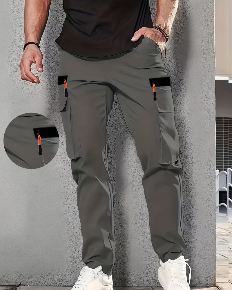 Sporty Multi-Pocket Cargo Pants