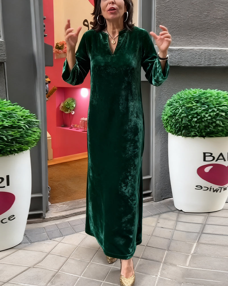 Solid Color Fashionable Loose Dress