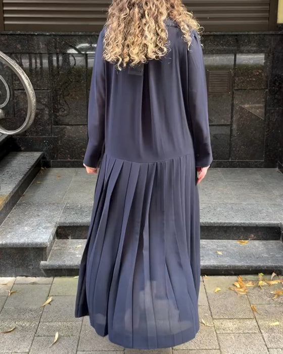 Slip Pleated Dress Set