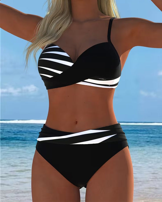 Camisole Color-Block Cross Bikini