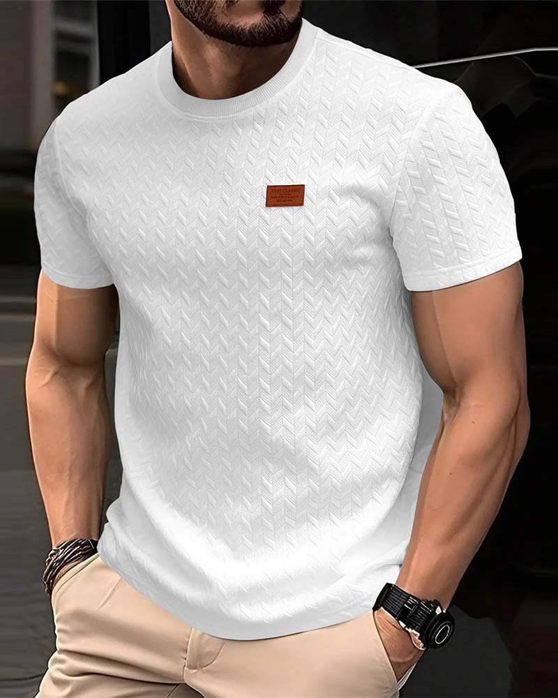 Men's Jacquard Short Sleeve T-Shirt