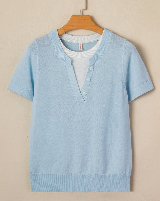 Casual Short Sleeve Pullover