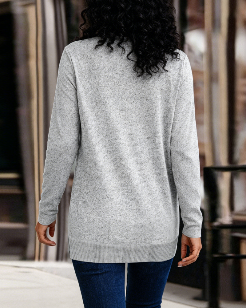 Round Neck Irregular Metal Ring Top