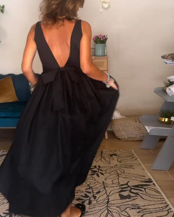 Backless Bow Dress