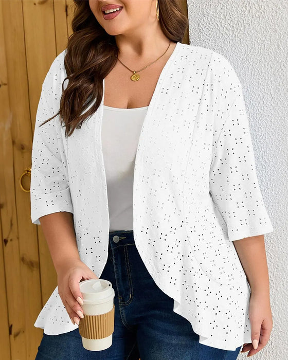 Open Front Cutout Short Coat