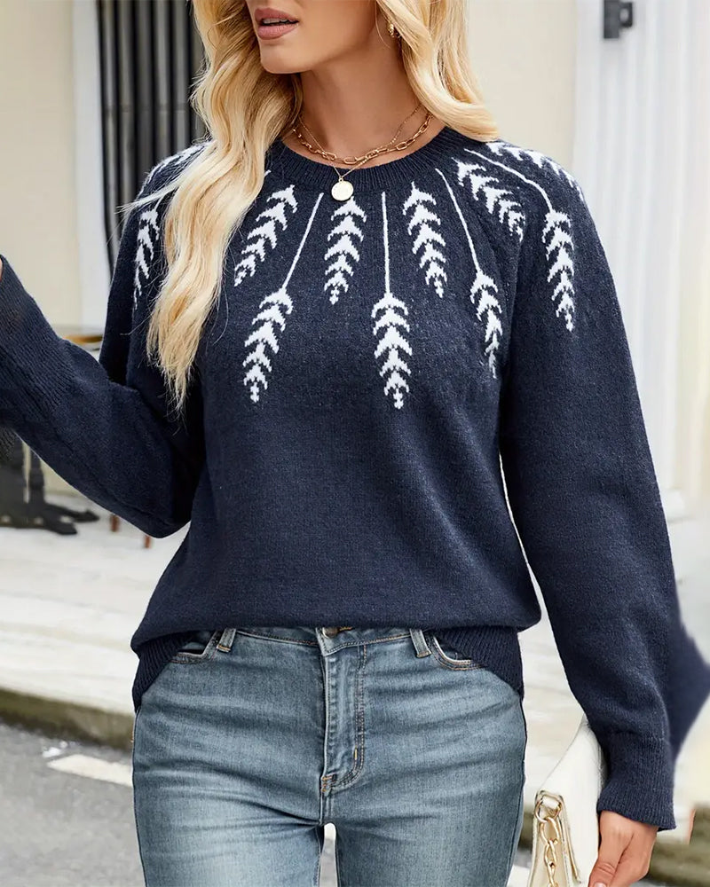 Raglan Sleeve Round Neck Jumper