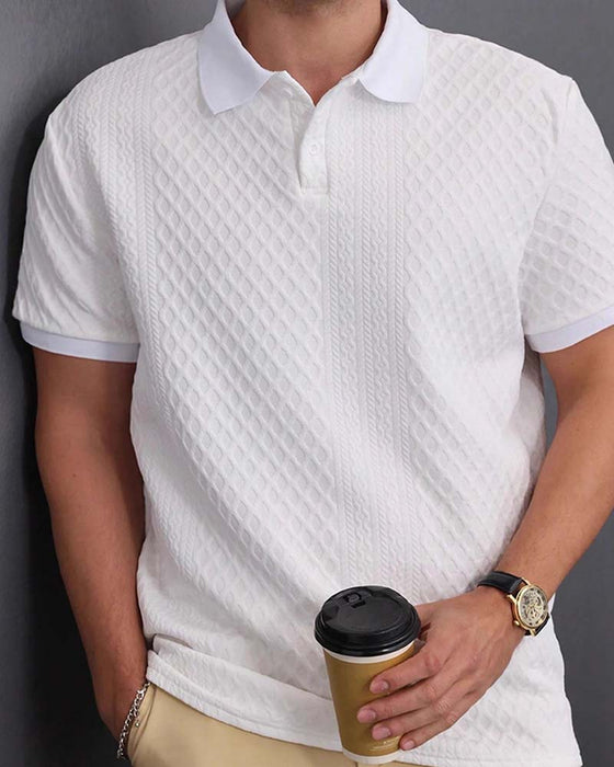 Turn-Down Collar Men's Polo Shirt