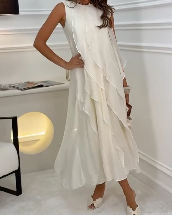 Sleeveless Ruffle Elegant Dress