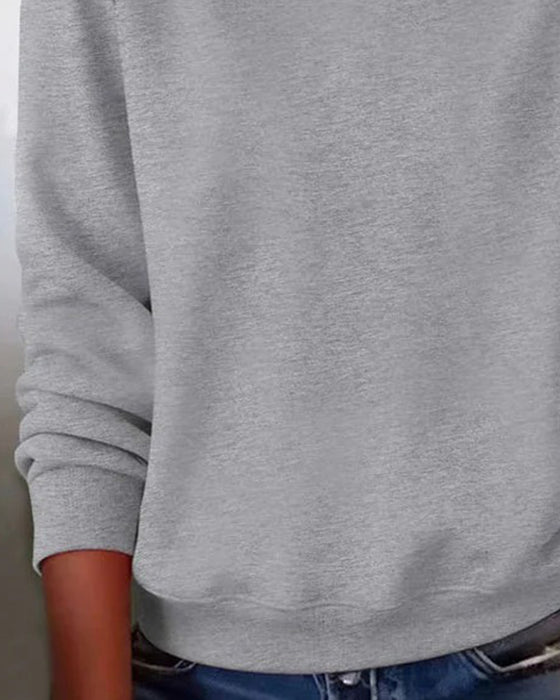 Round-Neck Versatile Sweatshirt