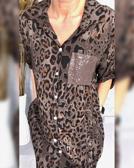 Printed Leopard Dress