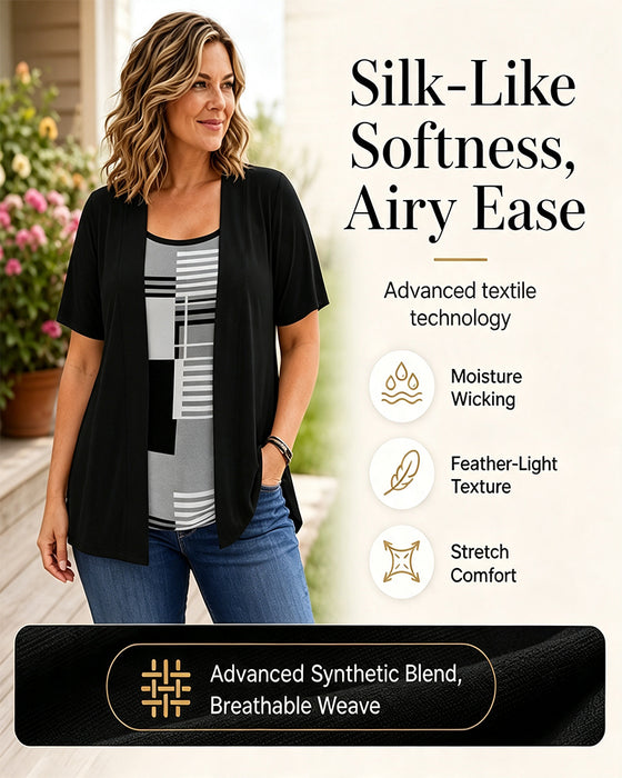 Patchwork Fake Two-Piece Blouse