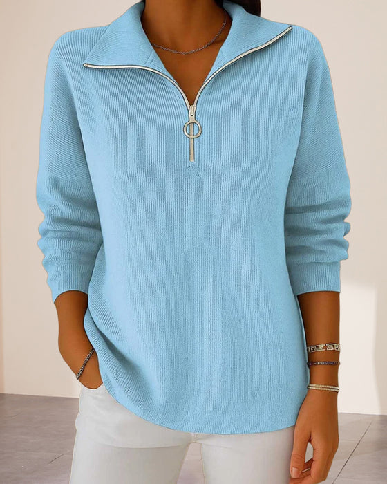 Half-zip Fashion Pullover Jumper