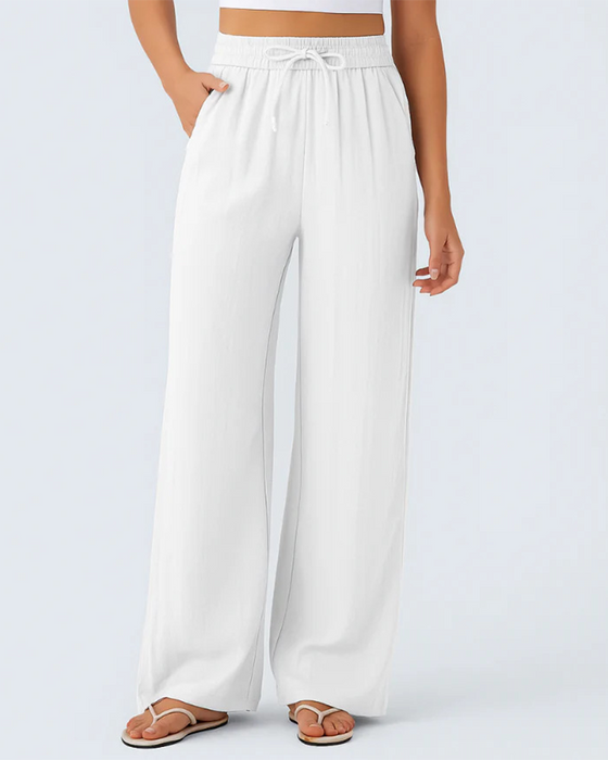 Side Pocket Lace-Up Pants