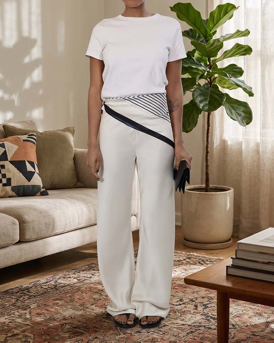 Casual Solid Color Straight Pants