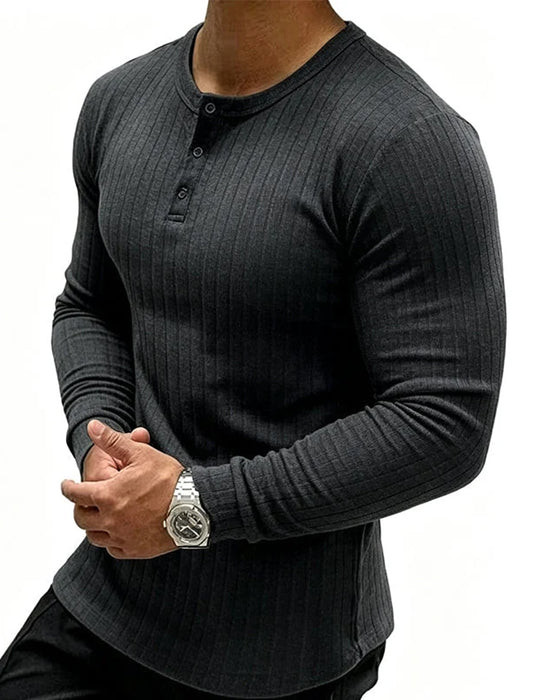 Vertical Stripe Long Sleeve T-Shirt