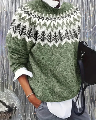 Retro Serrated Casual Jumper