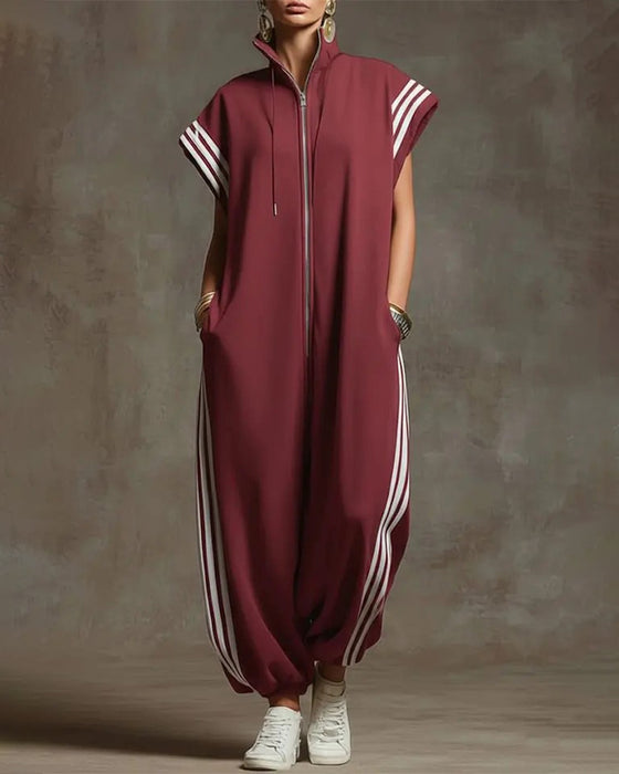 Hip Hop Striped Jumpsuit