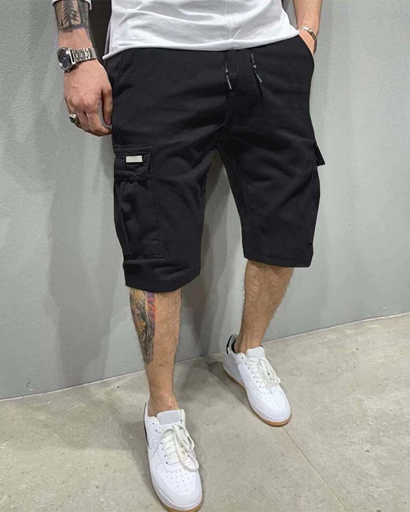 Drawstring Waist Cargo Shorts