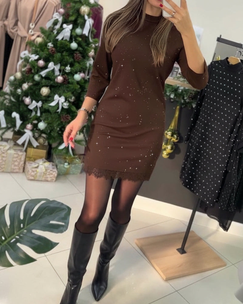 Hot Diamond Slim Fit Lace Dress