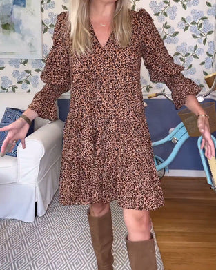 Leopard Print Loose Dress