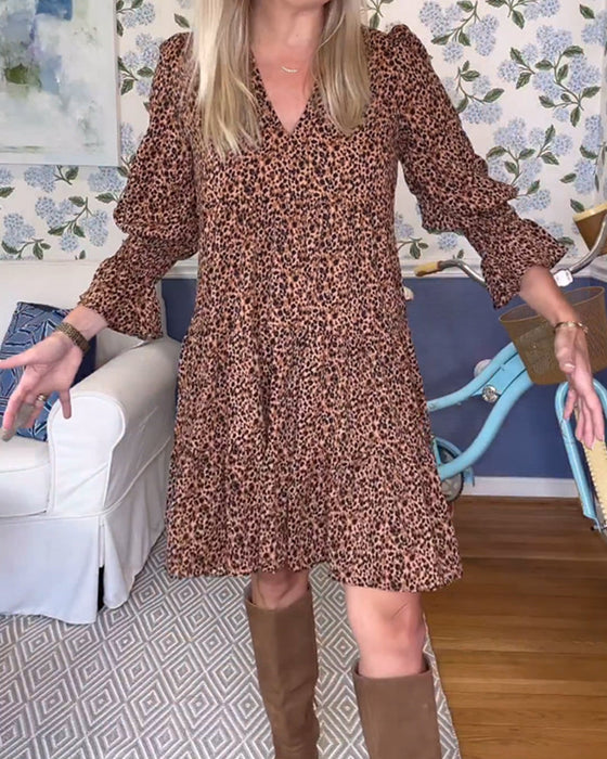 Leopard Print Loose Dress