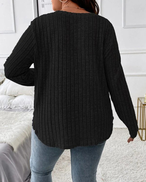 Solid color Blouses with long sleeve