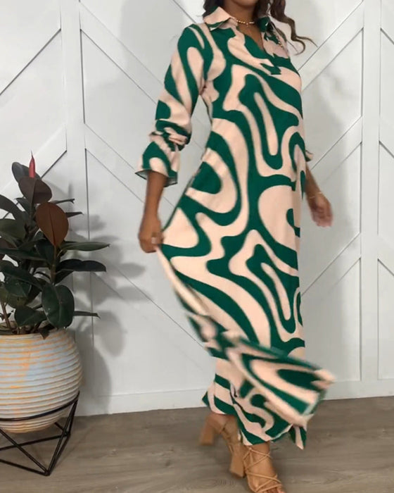 Elegant loose long sleeve dress