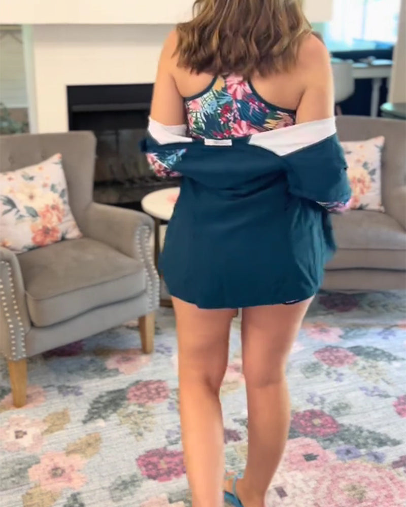 Sunscreen Three-Piece Tankini Set