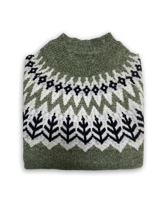 Retro Serrated Casual Jumper