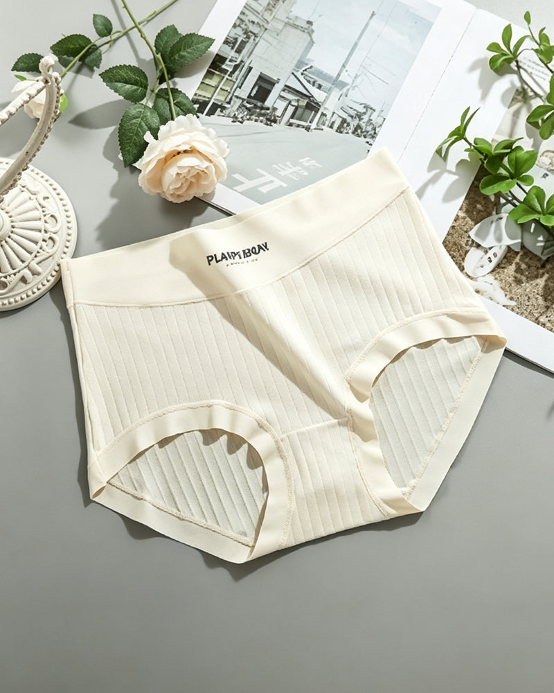 Solid Color High Waist Panties