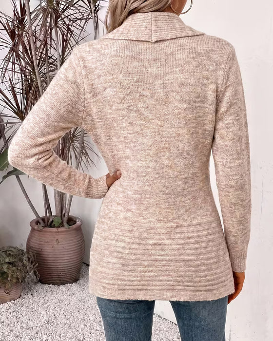 Solid Color Button Embellished Cardigan