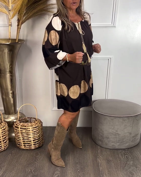 Polka-Dot Fashionable Dress