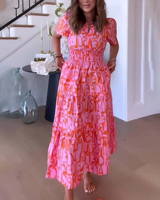 Elegant waist tied dress