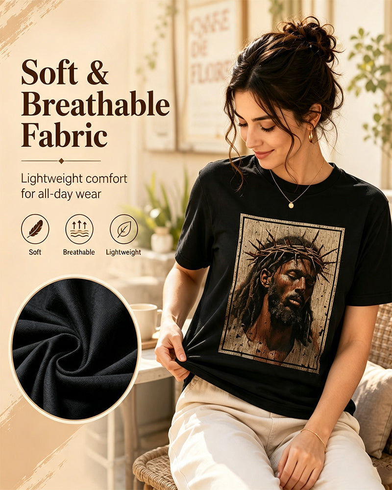 Men's Vintage Black Print T-Shirt