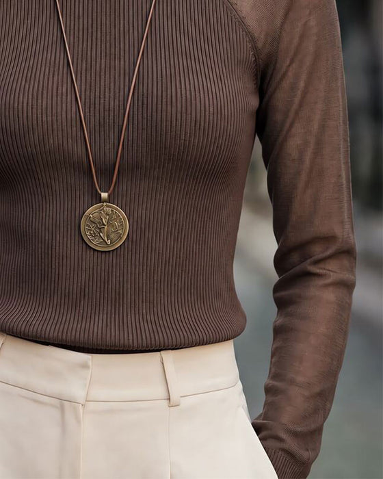 Half Turtleneck Raglan Top
