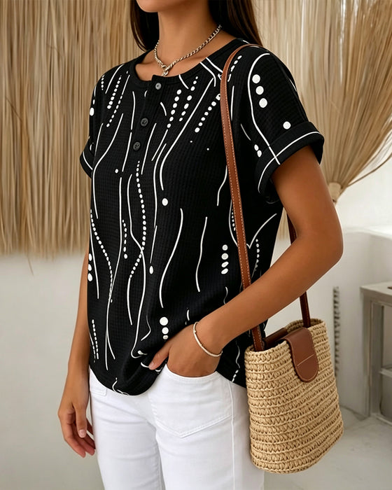 Round Neck Short-Sleeved T-Shirt