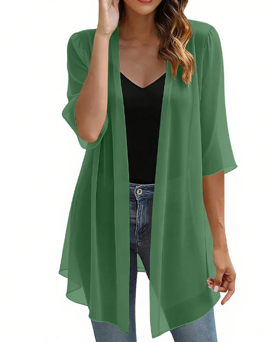 Lightweight Solid Sun Protection Cover-Up