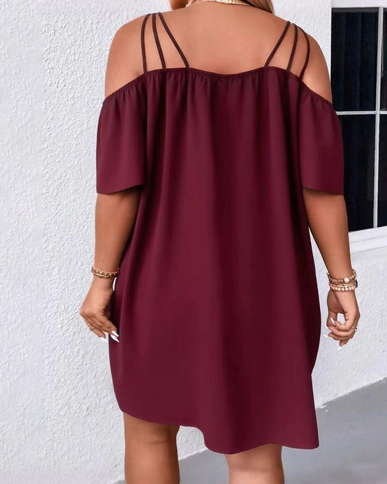 Stylish Off-Shoulder Strappy Dress