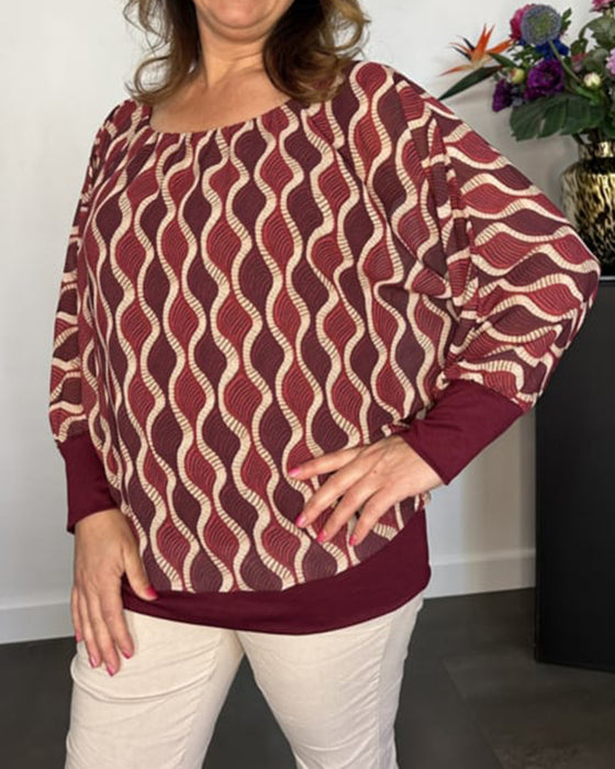Geometric Pattern Loose Top