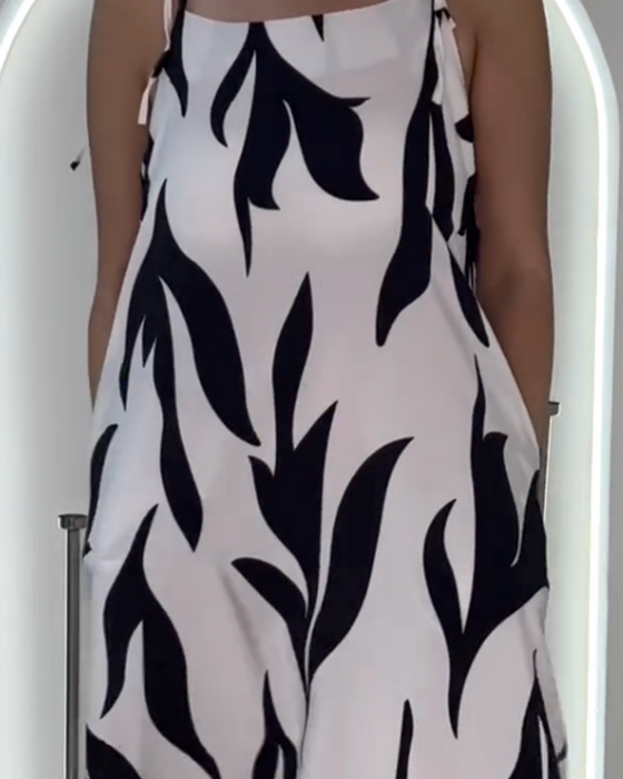 Casual Sleeveless Printed Dress