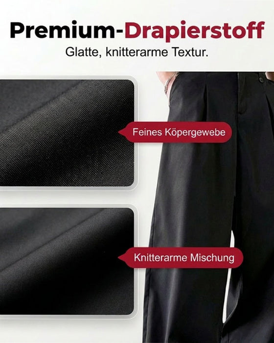 High-Waist Button Fly Wide-Leg Pants