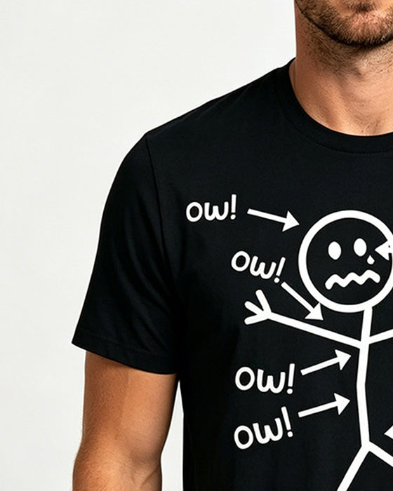 Match Print Cotton Casual T-Shirt