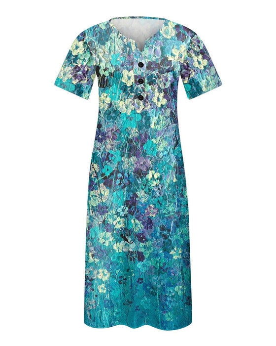 Floral print pocket dress