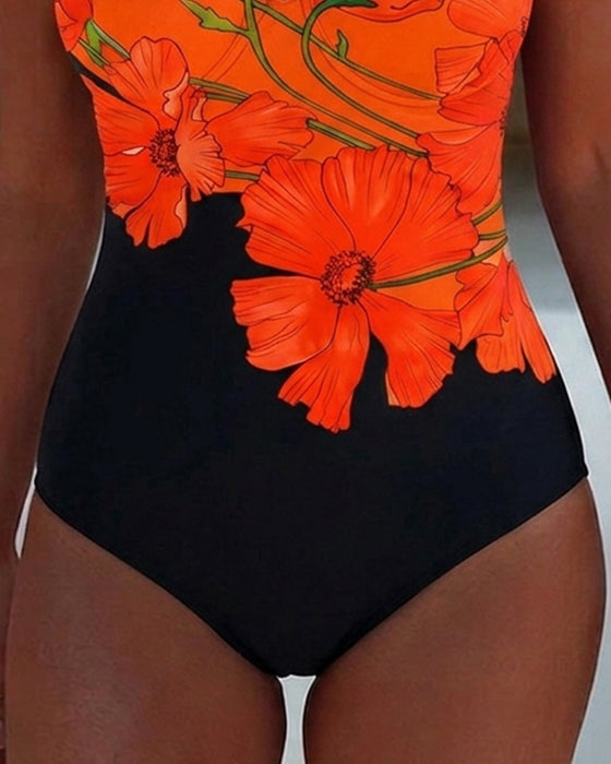 Vacation Square Collar One Piece