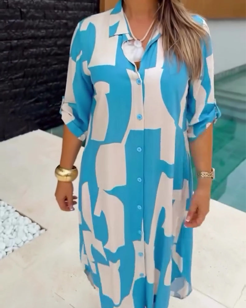 Casual Shirt Long Dress