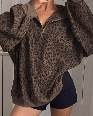 Leopard Long Sleeve Sweatshirt