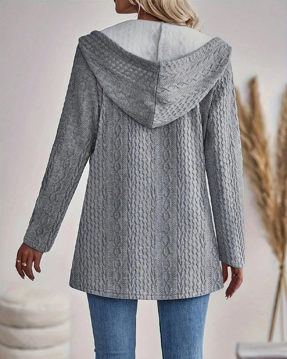 Twist Zipper Cardigan Coat