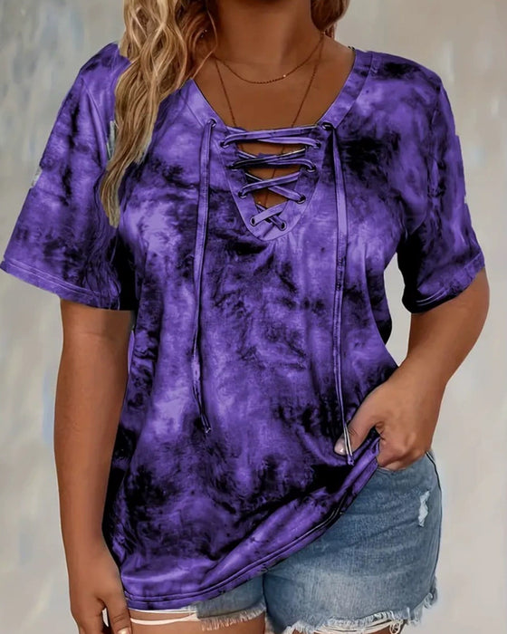 Tie-Dye Print Blouse