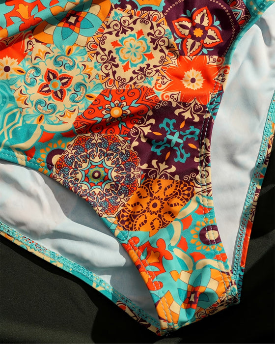Sleeveless Floral One-Piece