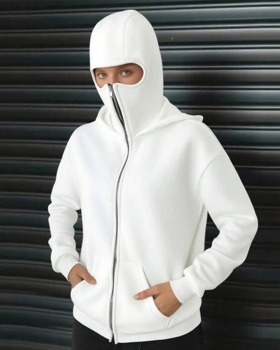 Hooded Casual Zip-Up Sweatshirt Coat